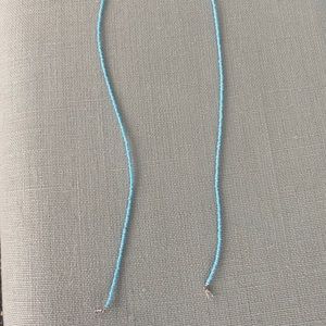 Mask strap / necklace / lanyard with aqua beads